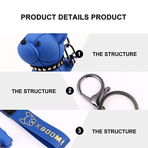 KESYOO 2 Pcs Porta-Chaves de Bulldog FrancÃªs Cartoon Kawaii Mini Fofo AdorÃ¡vel Chaveiro Bolsa de C