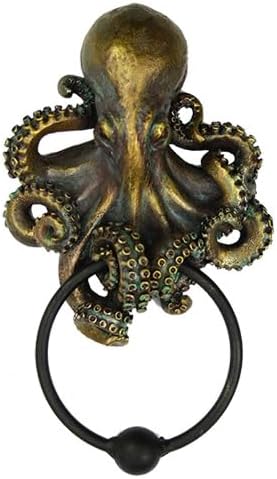 9.25" Dragon Head Door Knocker, Gothic Fantasy Wall Mount for Front Door image 3