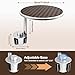 Car Tray Table & Car Desk for Laptop with 2 Risers and Anti-Slip Pad, 360° Rotating Cup Holder for Working and Eating Compatible with Tesla Model 3/Y/S, Ford F150/Explorer/Maverick & Most Vehicles/EV