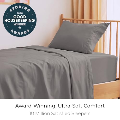 Image of Mellanni Twin Sheets Set - 3 PC Iconic Collection Bedding | Hotel Luxury, Extra Soft, Cooling Bed Sheets - Wrinkle, Fade, Stain Resistant (Twin, Taupe)