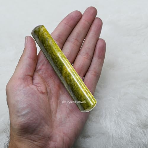 Image of Vesuvianite Crystal Wand - Smooth Crystal Wand for Energy Healing, Chakra Balancing, Meditation and Home Decor - Crystals and Healing Stones for Gift