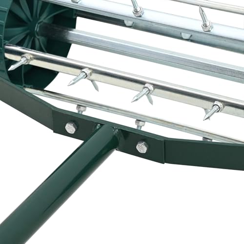 Rouleau à gazon avec pointes d'aération en acier pour oxygéner le sol de jardin - 5