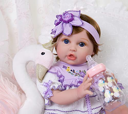 Aori Reborn Baby Dolls - Lifelike Baby Girl Doll With Soft Vinly Limbs And Weighted Body, 22 Inch #TOP4