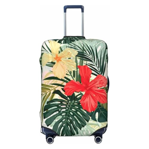 Summer Hawaiian Print Suitcase Cover Luggage Protector Washable Elastic Fashionable Travel Gear Cover