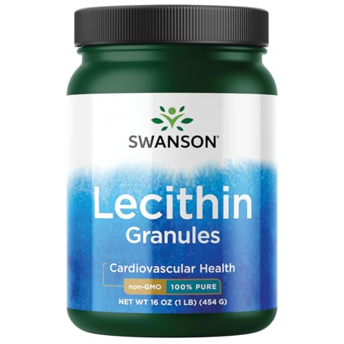 Swanson 100% Pure Lecithin Granules (Non-GMO) 16 Ounce (1 lb) (454 g) Granules