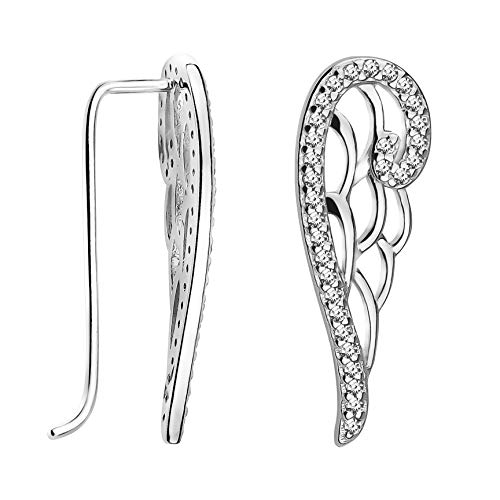 SOFIA MILANI Pendientes Mujer Alas de Angel Plumas Plata de Ley 20700