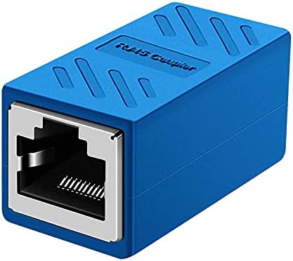 RJ45 Coupler in-Line Coupler Cat7 Cat6 Cat5 Cat5e Network Cable Extender Adapter (1pack, Blue)