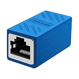 RJ45 Coupler in-Line Coupler Cat7 Cat6 Cat5 Cat5e Network Cable Extender Adapter (1pack, Blue)