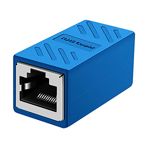 Rj45 Coupler In-Line Coupler Cat7 Cat6 Cat5 Cat5E Network Cable Extender Adapter (1Pack, Blue) #TOP20