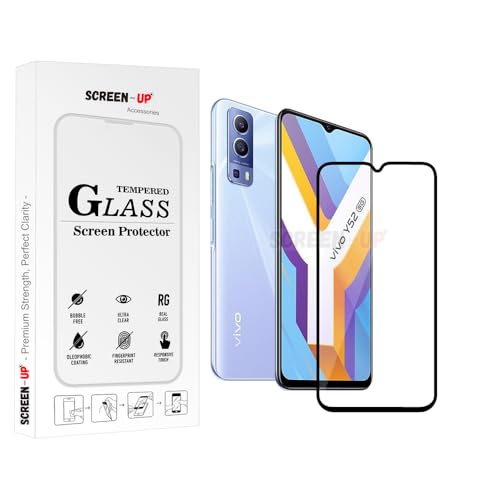 Image of ScreenUp Tempered Glass For vivo Y52 5G - Ultra Clear, 9H Scratch Resistant, Full Coverage, Easy Install Screen Protector