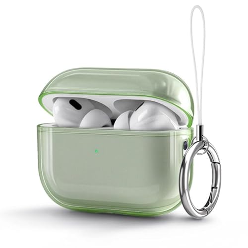 ZENIX DESIGN TECH airpods pro3 �p �P�[�X ��3���� �X�g���b�v�t�� �N���A TPU ���� �ی� ���C�����X�[�d �Ή� ZX-clearpods (�O���[��)