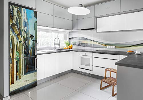 Cubierta del refrigerador autoadhesiva para ocultar arañazos de cocina 3