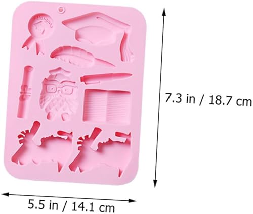 Miniatura 7 de PRETYZOOM Molde de silicona para tartas de regreso a clases, moldes de graduación, molde de postgrado de chocolate, suministro de panadería, diploma