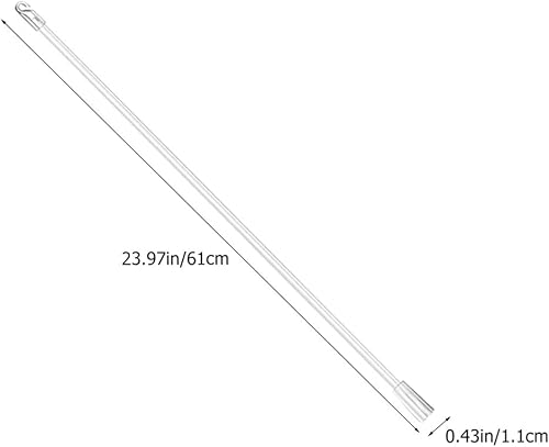 Miniatura 6 de Varita ciega vertical de 24 pulgadas de repuesto con gancho, barra de tracción, abridor de ventana, barra de tracción para ventana, barra de