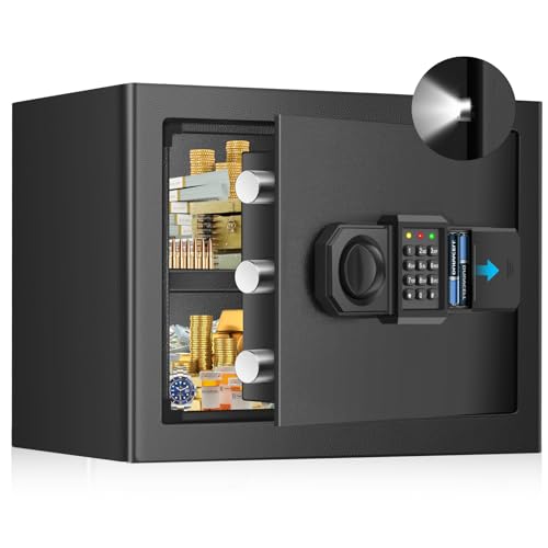 Small fireproof safe for home use, digital keypad with spare keys