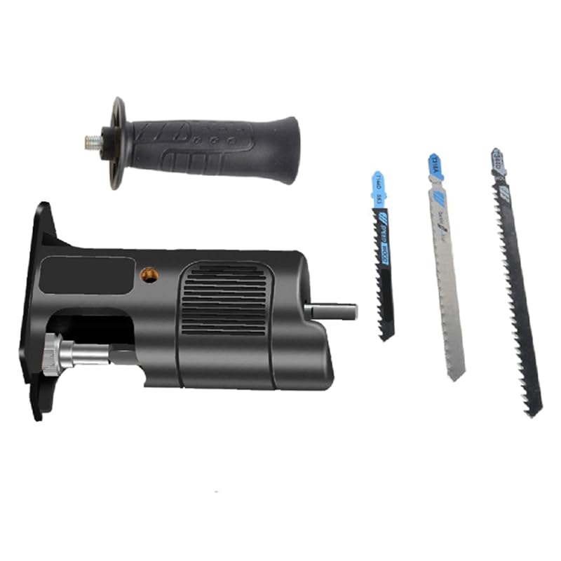 Electric Reciprocating Saw Adapter Electric Drill Modified Saws Attachment with Saw Blade,Black - (Color Name: Black)