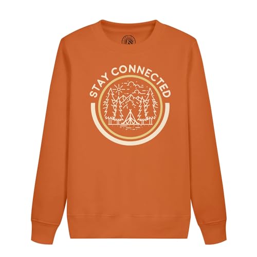 Sweatshirt enfant Stay Connected : l'esprit camping et montagne au cœur de la nature