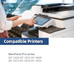 822XL WF-3820 Printer Ink Cartridges Compatible Replacement for Epson 822XL 822 T822 for Workforce Pro WF-4820 WF-4830 WF-3823 WF-4833 WF-4834 Printer (5-Pack)