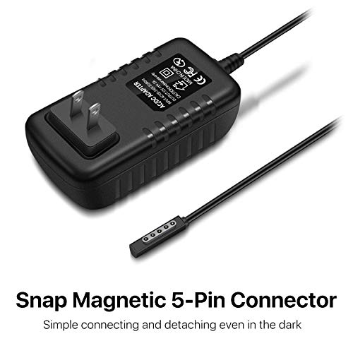 Tnp Surface Rt Charger 24W - Replacement Ac Charger Adapter 12V 2A Compatible With Microsoft Surface Rt 10.6" Windows Tablet With 4Ft Charging Cable, Wall Travel Power Supply, Us Plug - Black #TOP3