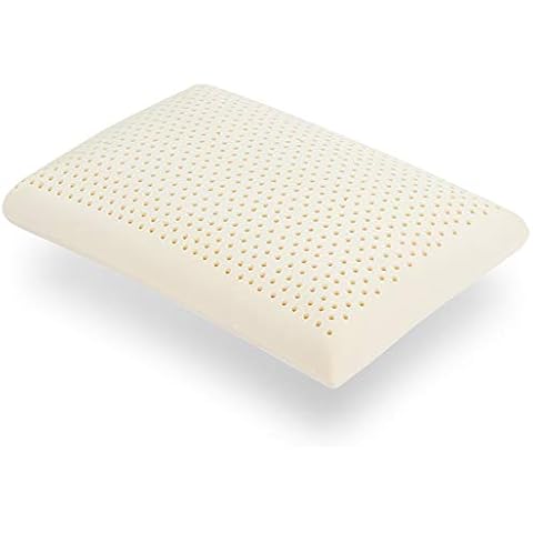 Talalay Latex Pillow, Extra Soft Latex Foam Pillow for Sleeping, Bed Pillow for Back with Removable Cotton Cover, Side and Stomach Sleepers, Helps Relieve Shoulder and Neck Pain (Standard Size) Cover