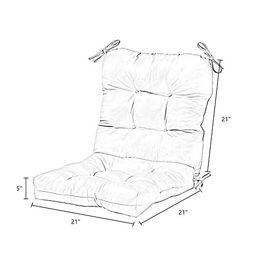 Greendale Home Fashions Indoor/Outdoor Seat/Back Chair Cushion, Shoreham #TOP4