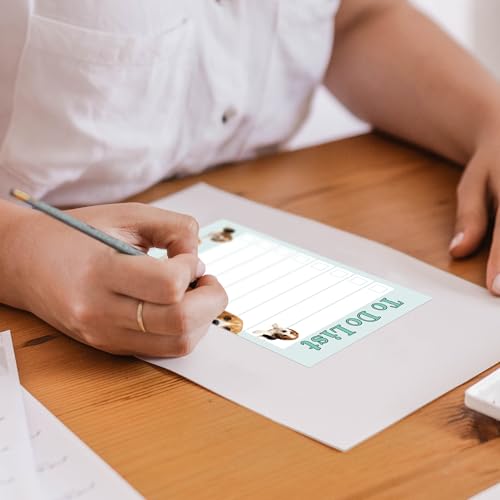 daily ritmo beagle sticky to-do list notepad  dog mom gifts for women  cute beagles stationery pad 4x6 50 pages made in usa  christmas birthday gift