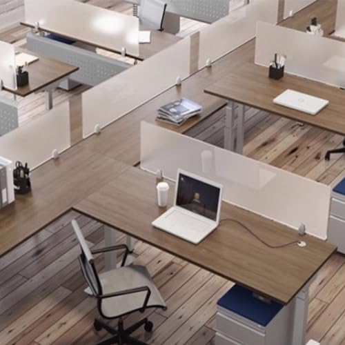 Cloison de bureau acrylique avec pince écran acoustique