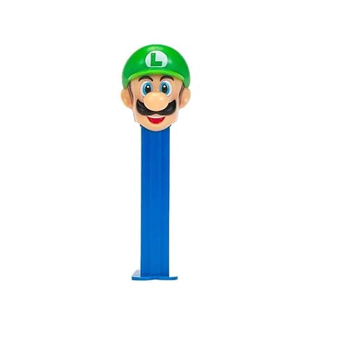 PEZ Dispensador de caramelos Nintendo  Dispensador Luigi Pez con 2 repuestos de dulces  Recuerdos de fiesta de Nintendo Mario Bros, bolsas de agarre