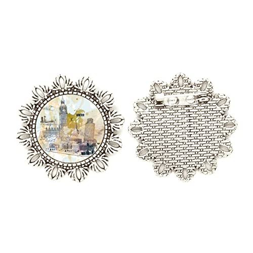 Broche de plata flor del Big Ben joyeria mujer medium