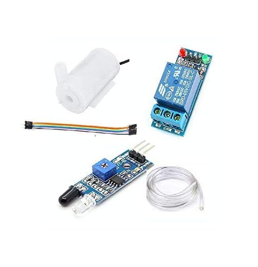 TESTIN ELECTRONICS DIY KIT Automatic Hand Sanitizer Dispenser Machine IR Sensor, Submersible Water Pump, Relay Module, 30CM Pipe, 6-M2F Wire