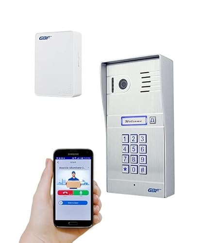 GBF Wireless Video Door Phone & Doorbell WiFi Intercom System Kit,1080P HD, Smart Keypad, One WiFi Indoor Chime (one IP Door Station PL963PMPOE and one WiFi IP Indoor Chime CM01)