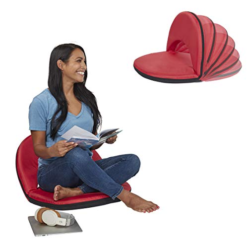 ECR4Kids Spectator Floor Chair with Adjustable Back Support - Portable Flexible Seating