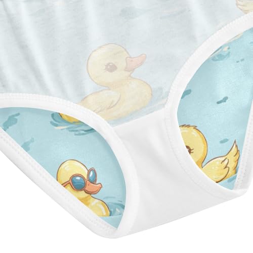 ZZKKO Yellow Duck Swimming Girls Underwear Toddler Panties for Girls Comfort Brief Size 2T-8Y4