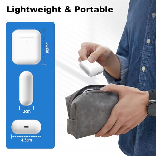 Image of Wireless Charging Case Replacement Compatible with AirPods Pro 1st & 2nd Gen, USB-C and Wireless Charger Case with Bluetooth Pairing Sync Button (Earbuds Not Included)