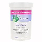 Almay Eye Makeup Remover Pads Oil Free, 120 Count