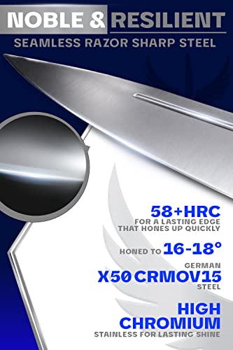 Dalstrong Crusader Series Forged High Carbon German Steel Chef Kitchen Knife With Magnetic Sheath, 8 Inches #TOP1
