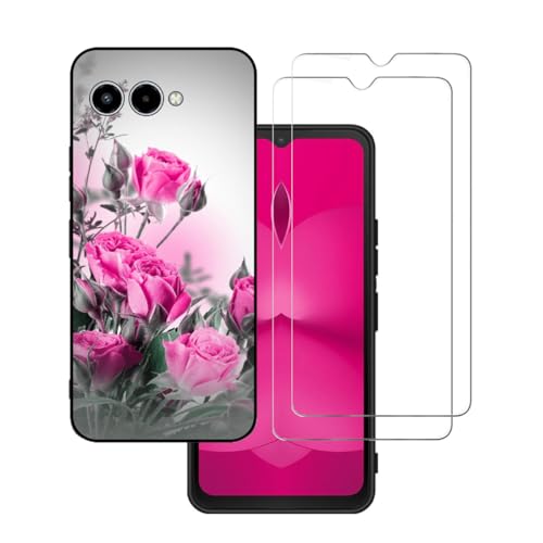 Coque T-Mobile REVVL 8 silicone souple protecteur ecran caoutchouc rose