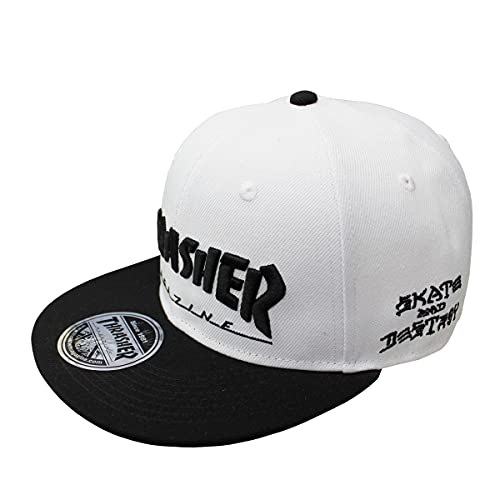 [スラッシャー] 【公式】 キャップ 帽子 メンズ レディース ユニセックス 平ツバ スナップバック MAG LOGO SNAP BACK CAP 全5色 FREE,WHT/BLK