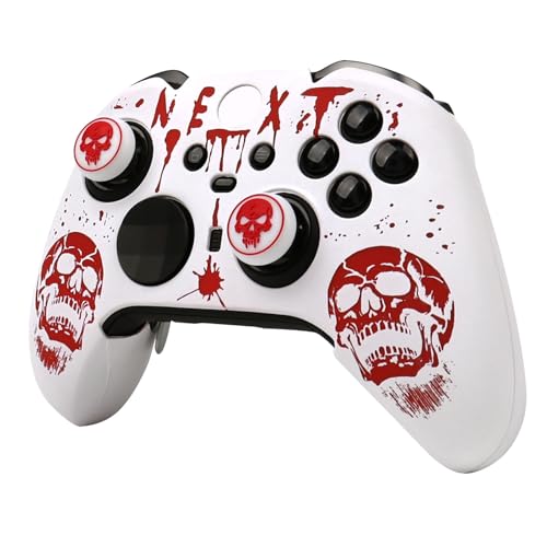 Image of Skull Controller Skin Compatible with Xbox Elite Series 2 Core Wireless Controller, RALAN Protector Case, Customised Thumb Grips Cap
