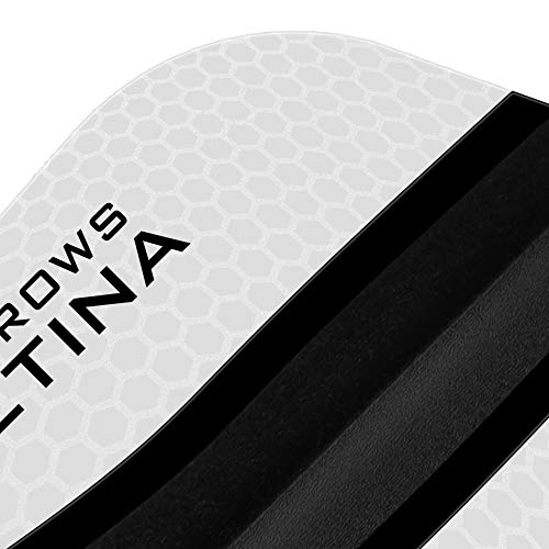 Harrows Retina X | Premium Extra Strong 100 Micron Dart Flights In Slim Shape, 5 Sets Of 3 Flights, 15 Flights In Total, White #TOP2
