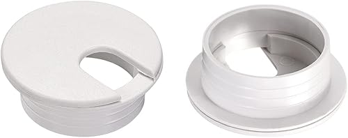 Miniatura 7 de uxcell Cubierta para agujero para cable, 1-3/8 pulgadas de plástico para escritorio, ojales para oficina, PC, organizador de cables, 10 unidades,
