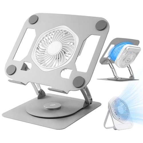 Soporte de refrigeración para portátil SHUWEI T672 con ventilador de escritorio integrado plata