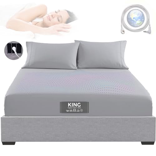 EarthNest Grounding Sheets King Size – Organic Cotton with 10% Pure Silver Fiber Grounding Bed Sheet with Cord for Better Sleep and Wellness Therapy by EarthNest - Image 9