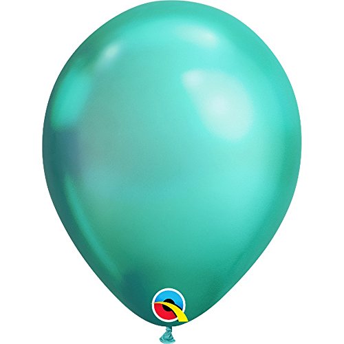 Qualatex Chrome Green Metallic 11 Inch Latex Balloons 100 Count #TOP29