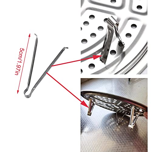 NentMent 6 Pack Removable Legs for Steamer Rack Steaming Tray Bracket Detachable Stand Leg Stainless Steel Steam Holder Shelf 5cm/1.97in Cooking Tray Water Separator Stands Steaming Racks Accessories - Thumbnail 2