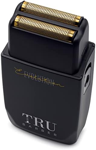 TRU BARBER- Electric Foil Shaver Barbershop Evolution 9.000 RPM Barber Shaver , Gold Titanium Foil. Professional Barber Shaver Electric Foil Shaver Electric Razor foilers Barbering