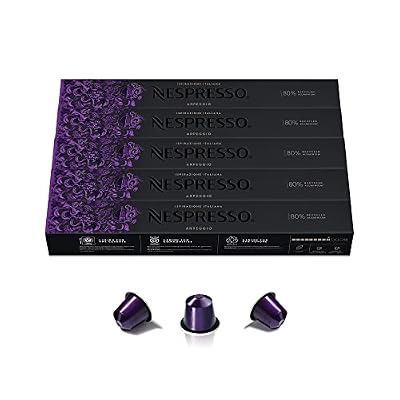 Nespresso Original Cápsulas de Café Arpeggio, 50 Cápsulas para Máquina de Café, Cafetera, Tueste Intenso con Notas de Cacao | Ya disponible en tu tienda friki favorita! En mundofriki.es!