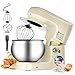 Scheffler Robot da cucina, 1300 W, ciotola in acciaio inox da 5 l, impastatrice con 6 livelli di velocità, impastatrice con frusta, gancio per impastare, racchetta e paraspruzzi SC 637-Cream