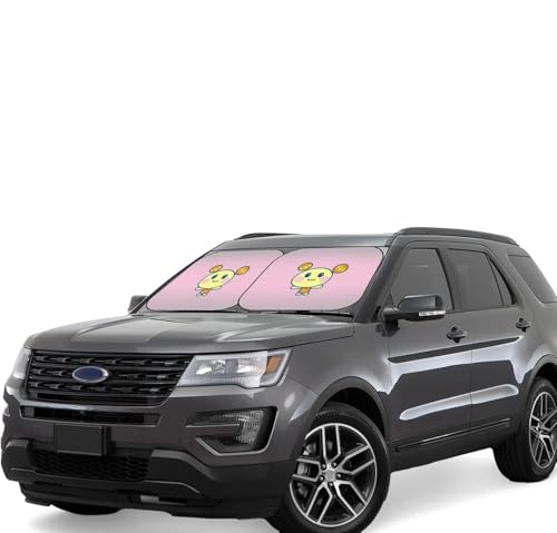 うーたん (3) 車用サンシェード サンバイザー 日よけ 紫外線対策 カーサンシェード 四季兼用 車用品 折畳み 便利 遮光 断熱 吸盤4個付