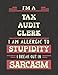 Produktbild Tax Audit Clerk I am Allergic to Stupidity: Lined College Ruled Notebook and Journal Gift, 120 pages, 8,5 x 11 Inches, Soft Cover, Matte Finish